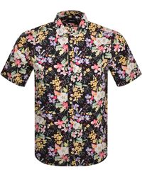 Replay - Short Sleeve Floral Shirt - Lyst