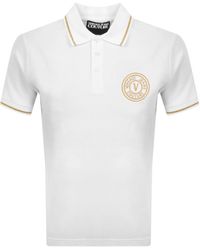 Versace Jeans Couture - Couture V Emblem Polo T Shirt - Lyst