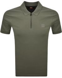 BOSS - Boss Passerzip Polo T Shirt - Lyst