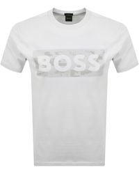BOSS - Boss Globe Logo T Shirt - Lyst