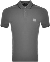 grey boss polo