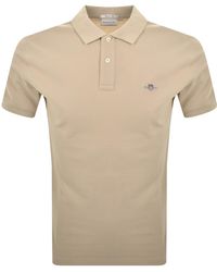 GANT - Regular Fit Shield Pique Polo T Shirt - Lyst