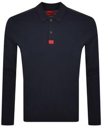 HUGO - Deresolo 222 Long Sleeve Polo T Shirt - Lyst
