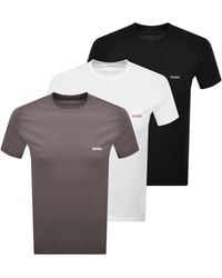 HUGO - 3 Pack Crew Neck T Shirts - Lyst