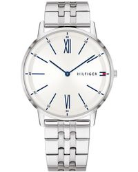 tommy hilfiger watch mens silver