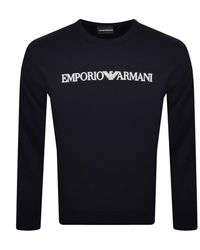 Armani - Emporio Crew Neck Logo Sweatshirt - Lyst