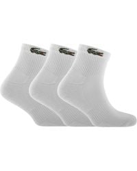 Lacoste - 3 Pack Ankle Socks - Lyst