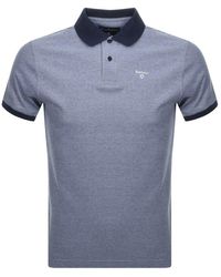 Barbour - Sports Polo T Shirt Blue - Lyst