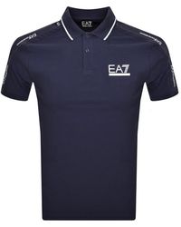 EA7 - Emporio Armani Tipped Polo T Shirt - Lyst