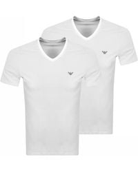 Armani - Emporio 2 Pack Logo T Shirts - Lyst