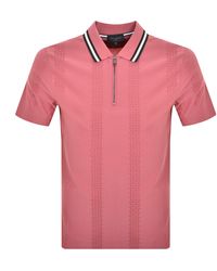 Ted Baker - Orbite Jacquard Polo T Shirt - Lyst