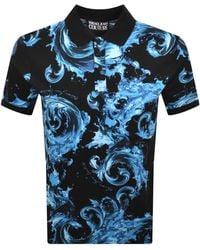 Versace Jeans Couture - Couture Print Polo T Shirt - Lyst