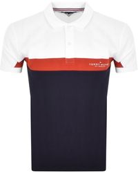 Tommy Hilfiger Colour Block Polo T Shirt - White