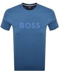 BOSS BUSINESS - Boss Beachwear Logo T Shirt Open - Lyst