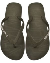Armani - Emporio Logo Flip Flops - Lyst