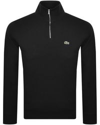 Lacoste - Half Zip Logo Sweatshirt - Lyst