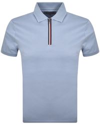 Tommy Hilfiger - Interlock Zip Polo T Shirt - Lyst