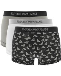 Armani - Emporio Underwear 3 Pack Trunks - Lyst