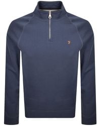 Farah - Farah Jim Quarter Zip Sweatshirt - Lyst
