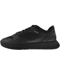 BOSS BUSINESS - Boss Titanium Runner Trainers - Lyst