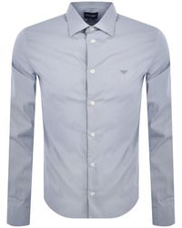 Armani - Emporio Logo Long Sleeve Shirt - Lyst