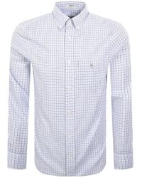 GANT - Poplin Micro Long Sleeved Shirt - Lyst