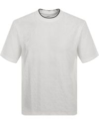 ARMANI EXCHANGE - Crew Neck Logo T Shirt Off - Lyst
