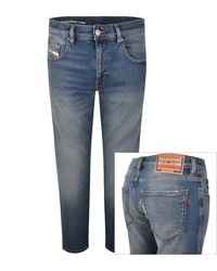 DIESEL - D Strukt Slim Fit Mid Wash Jeans - Lyst