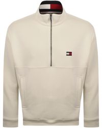 Tommy Hilfiger - Flag Quarter Zip Sweatshirt - Lyst