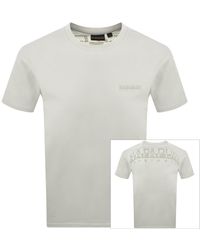 Napapijri - Yourte Logo T Shirt Off - Lyst