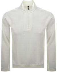 BOSS BUSINESS - Boss Structure Quarter Zip Sweatshirt Off - Lyst