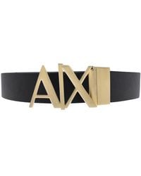 ARMANI EXCHANGE - Reversible Plate Belt - Lyst