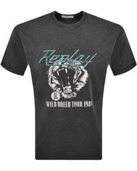 Replay - Graphic T Shirt - Lyst