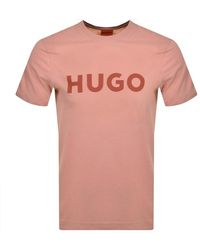 HUGO - Dulivio Crew Neck T Shirt - Lyst