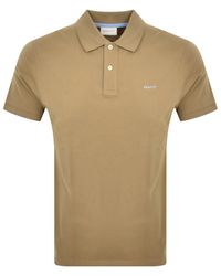 GANT - Collar Contrast rugger Polo T Shirt - Lyst