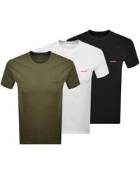 HUGO - 3 Pack Crew Neck T Shirts - Lyst