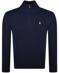 Ralph Lauren - Half Zip Knit Jumper - Lyst