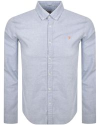 Farah - Farah Steen Long Sleeve Shirt Powder - Lyst