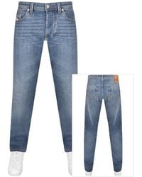 DIESEL - Larkee Light Wash Regular Fit Jeans - Lyst