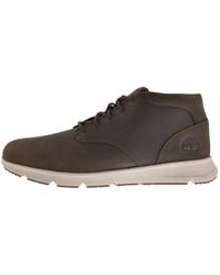 Timberland - Parker Street Mid Lace Trainer - Lyst