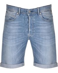 mens replay denim shorts