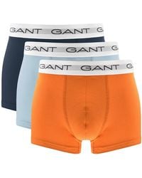 GANT - Three Pack Stretch Multi Colour Trunks - Lyst