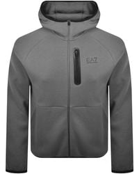 EA7 - Emporio Armani Full Zip Hoodie - Lyst