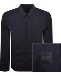 BOSS - Boss Lutti Full Zip Overshirt - Lyst