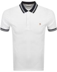 Farah Short Sleeve Polo T Shirt - White