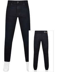 BOSS - Boss Maine Regular Fit Dark Wash Jeans - Lyst