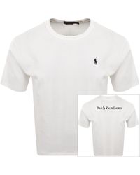Ralph Lauren - Logo Crew Neck T Shirt Off - Lyst