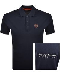 Napapijri - E Badge Short Sleeve Polo T Shirt - Lyst