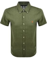Ralph Lauren - Linen Short Sleeve Shirt - Lyst