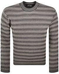Armani - Emporio Patterned Wool Jumper - Lyst